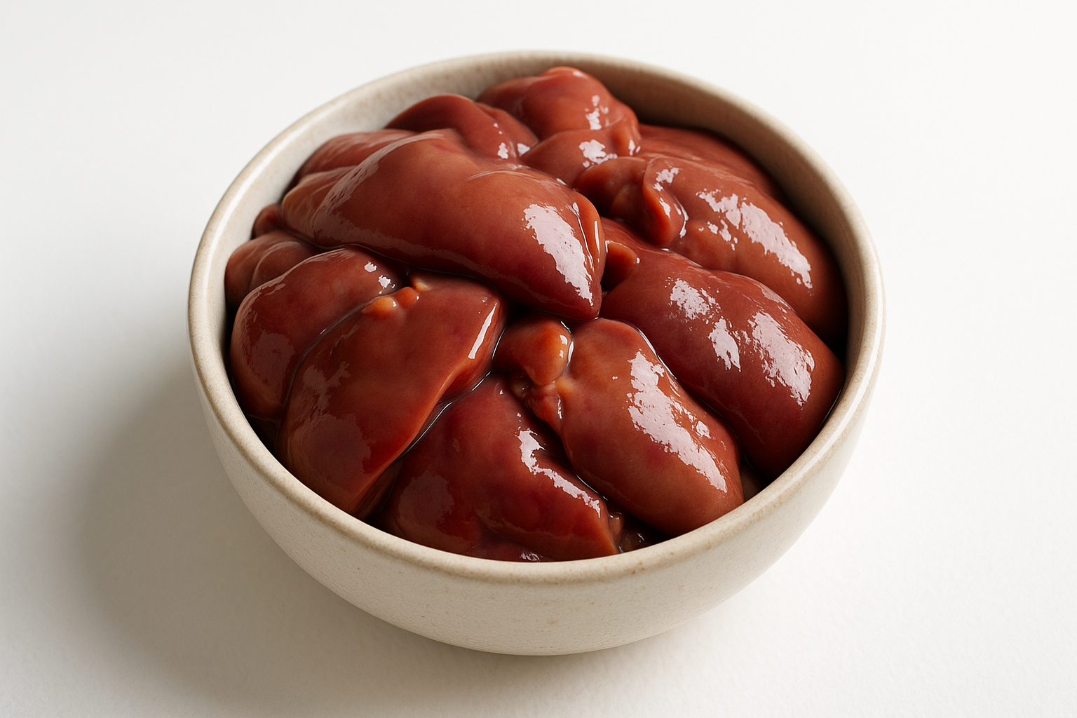 chicken liver in small bowl
