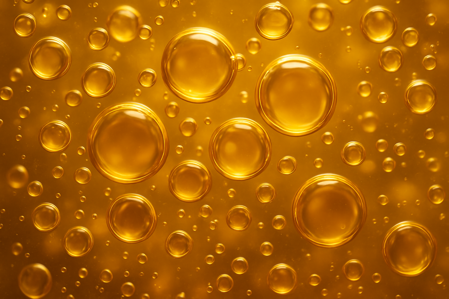 yellow oil bubbles
